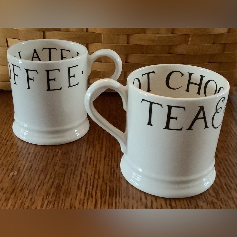 Set of 2 Emma Bridgewater Pottery 1/2 pint mugs Black Toast & Marmalade 1st qual - Picture 9 of 9